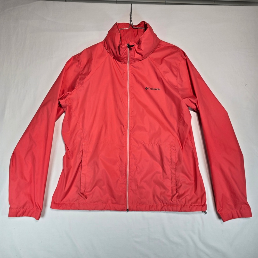 Columbia Switchback II Windbreaker Jacket Coral Pink Womens XL WL0127